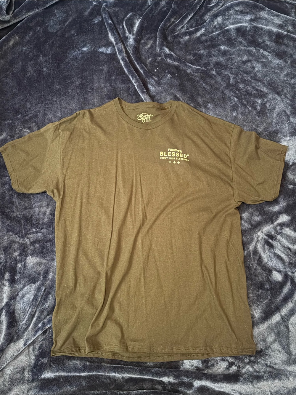 Eighty Eight Olive Green "Forever Blessed" Graphic Tee